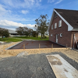 Støbning af fundament Hanstholm