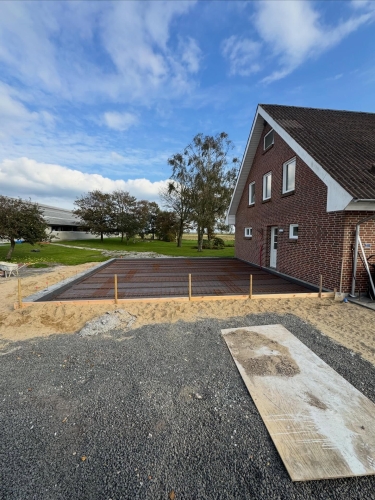 Støbning af fundament Hanstholm