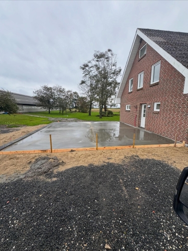 Støbning af fundament Thisted